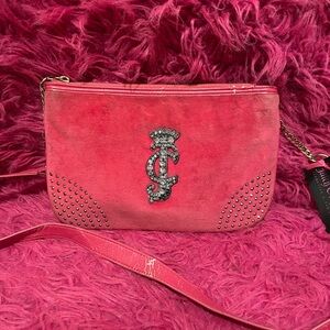 Pink velour juicy vintage crossbody